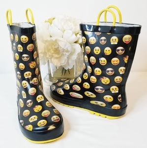 Emoji Rainboots Boys/Girls Size 2-3